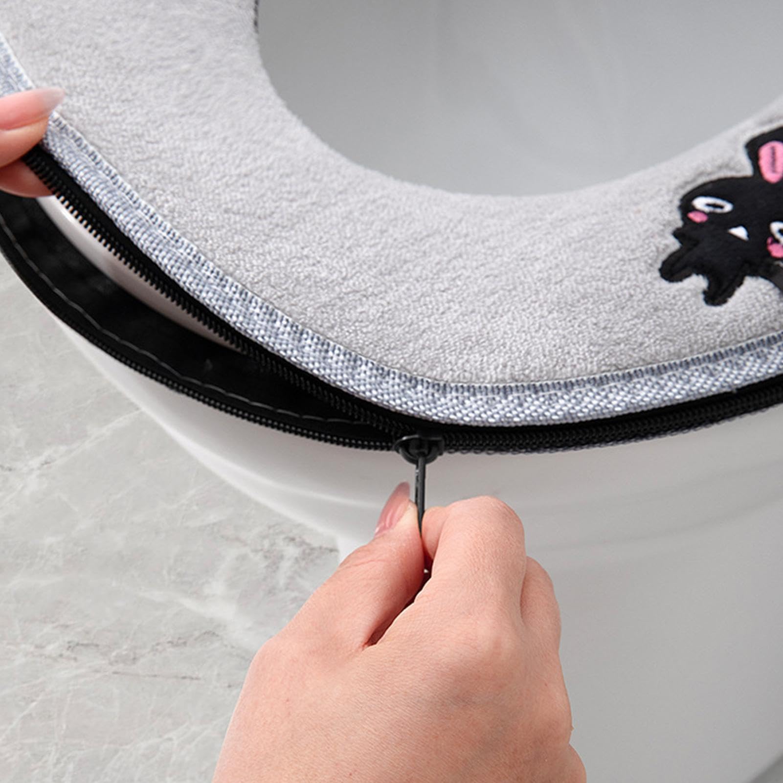 Toiletten-Deckel-Bezüge für das Badezimmer 3 Stücke Universelle Weiche