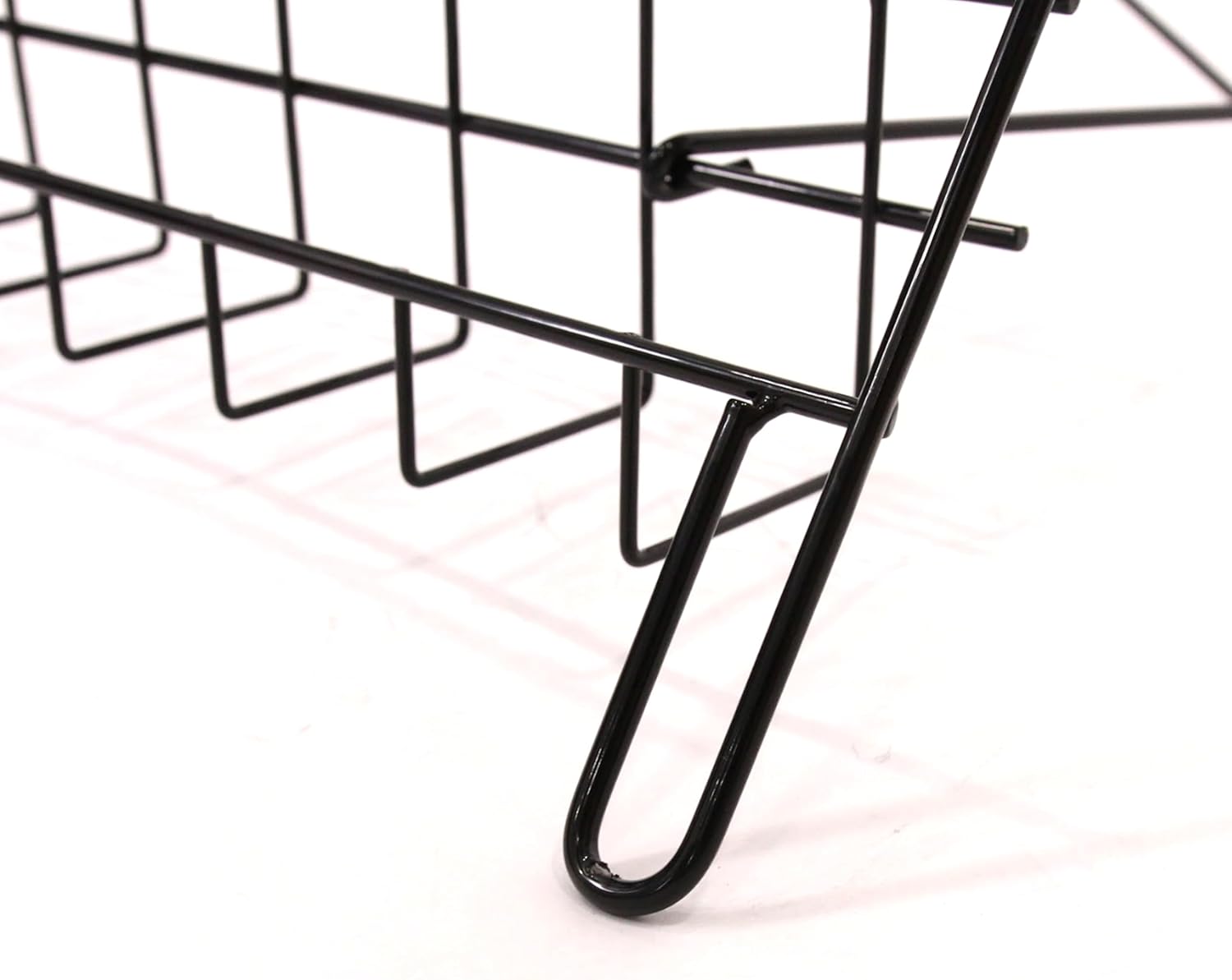 SSWBasics 6-Tier Black Wire Countertop Rack - 22"H x 29½”W x 18"D - Magazine Display Stand - Tabletop Book Display for Comics, Brochures, Cards, and Literature - Sleek, Sturdy, Collapsible Countertop