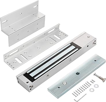 Electric Magnetic Lock with Z and L Bracket Outdoor Waterproof 280KG 600LBS Holding Force Electromagnet Lock 12V Fail Safe for Access Control System 600Lbs with Z and L Bracket
