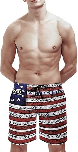 Vista 3 de Jamaica Jamaican Kingdom Flag Men's Summer Beach Shorts, Athletic Trunks