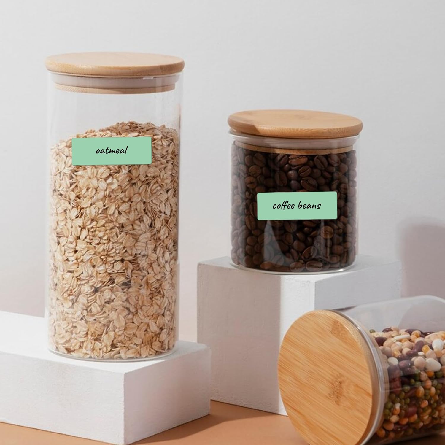 Green Direct Thermal Labels Vinyl 1 × 2 Inch Self-Adhesive Rectangle Stickers Roll Waterproof Printer Decals Name Tag for QR Code DIY Office Address 500 PCS - Image 5