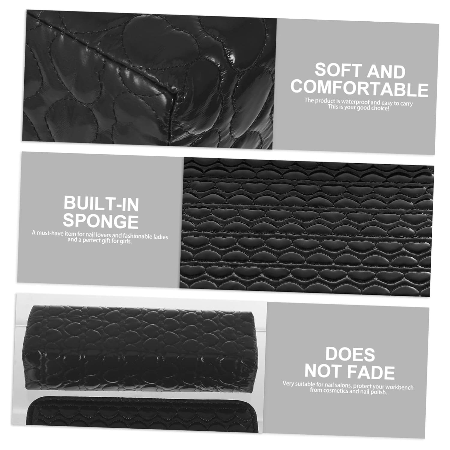 2pcs Nail Art Hand Rest Arm Wrist Pillow Leather Nail Wrist Rest for Manicure