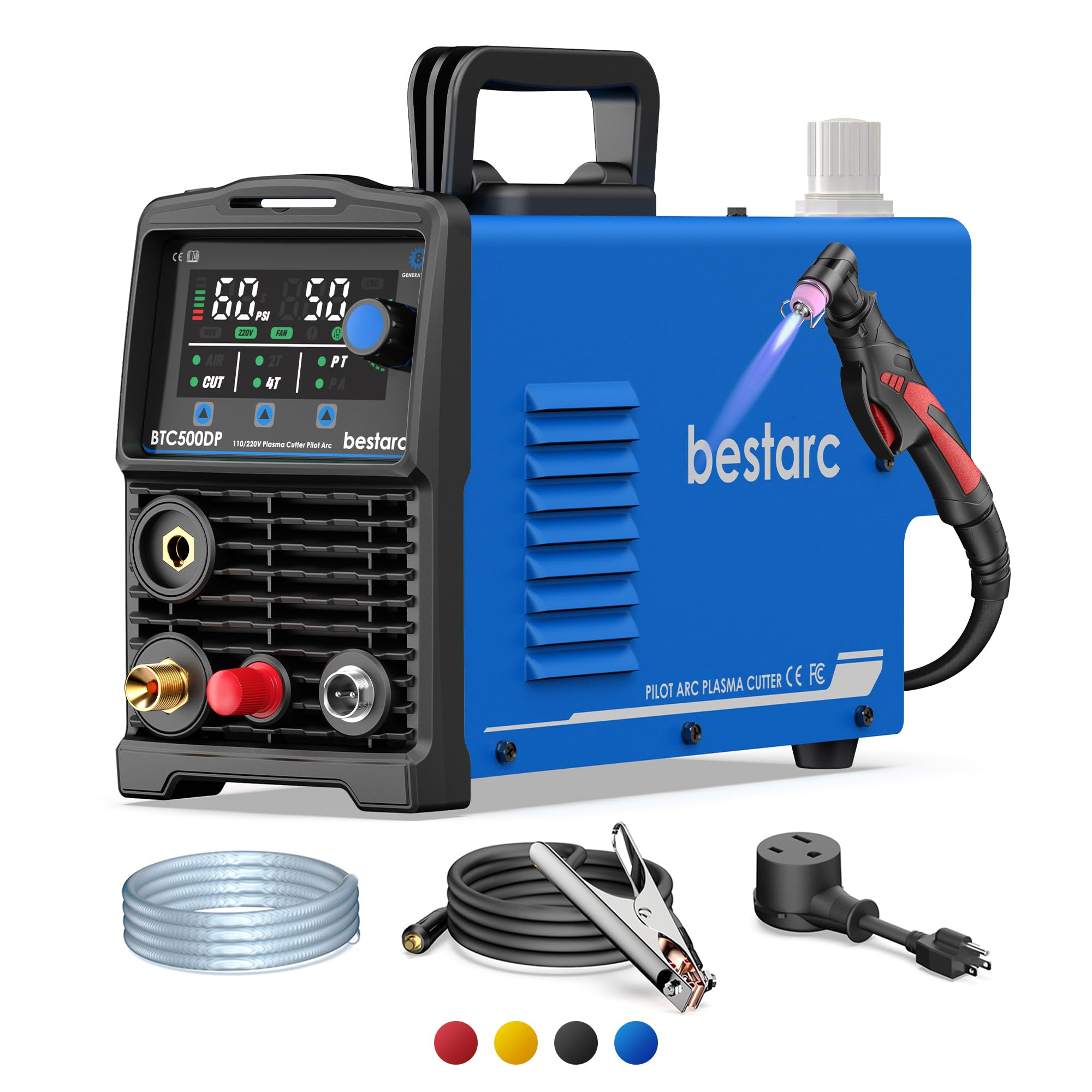 Bestarc 50A Plasma Cutter Machine, Pilot Arc, IGBT 110V/220V Dual Voltage