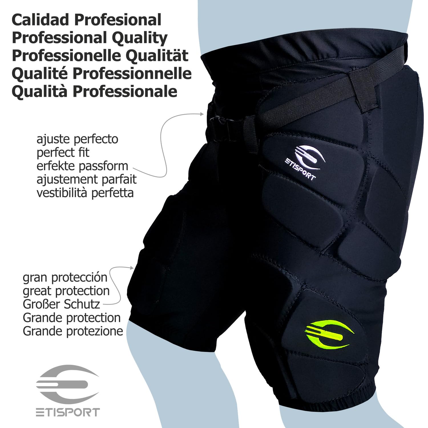 Pantaloni protettivi Imbottiti da Interno per Hockey, Portiere, Sci, Arti Marziali, Leggeri ed ergonomici. Uso Professionale.