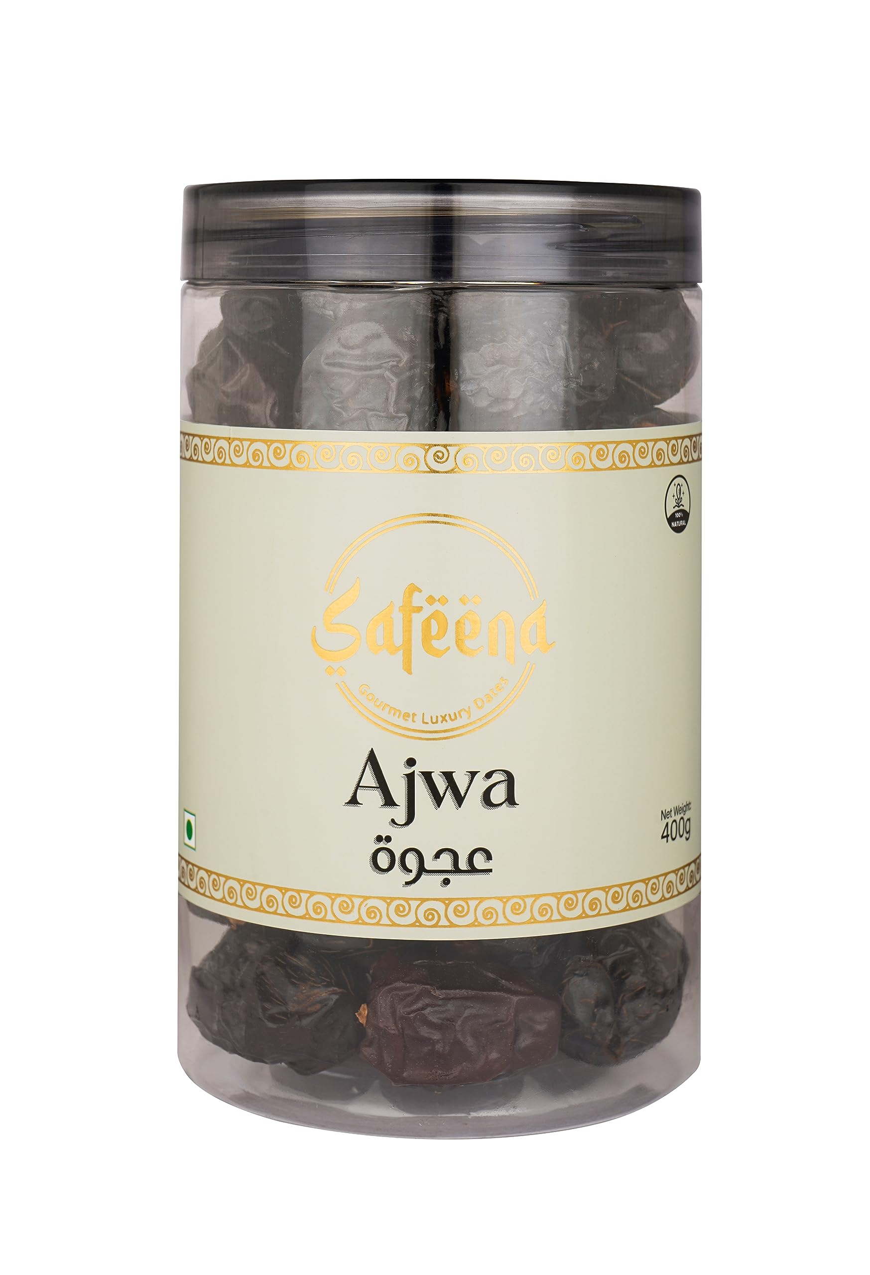 Safeena Ajwa Dates - Finest Fresh Ajwa Dates (Khajoor/Khajur) of Madina, Saudi Arabia - 400G | All Natural | No Preservatives | No Added Sugar | Gluten Free | Vegan | Plant Based | Non GMO | Juicy & Delicious | Naturally Sweet | Instant Energy | (B0CG1ZH61Q) Amazon Price History, Amazon Price Tracker