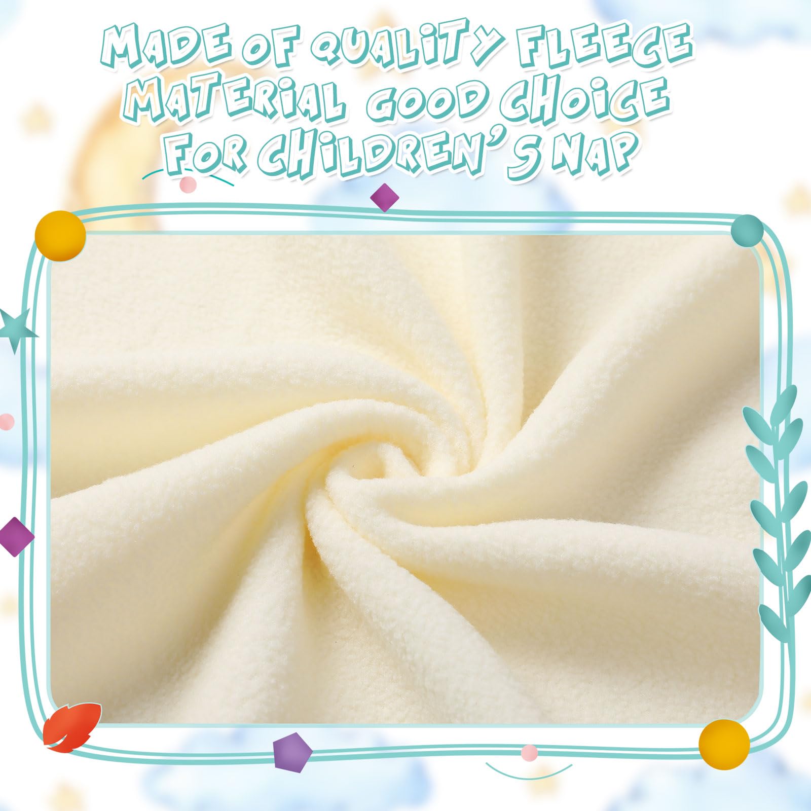 Oudain 20 coperte per lettino asilo nido per bambini e bambini, per riposare, colore bianco, in pile, 91,4 x 147,3 cm