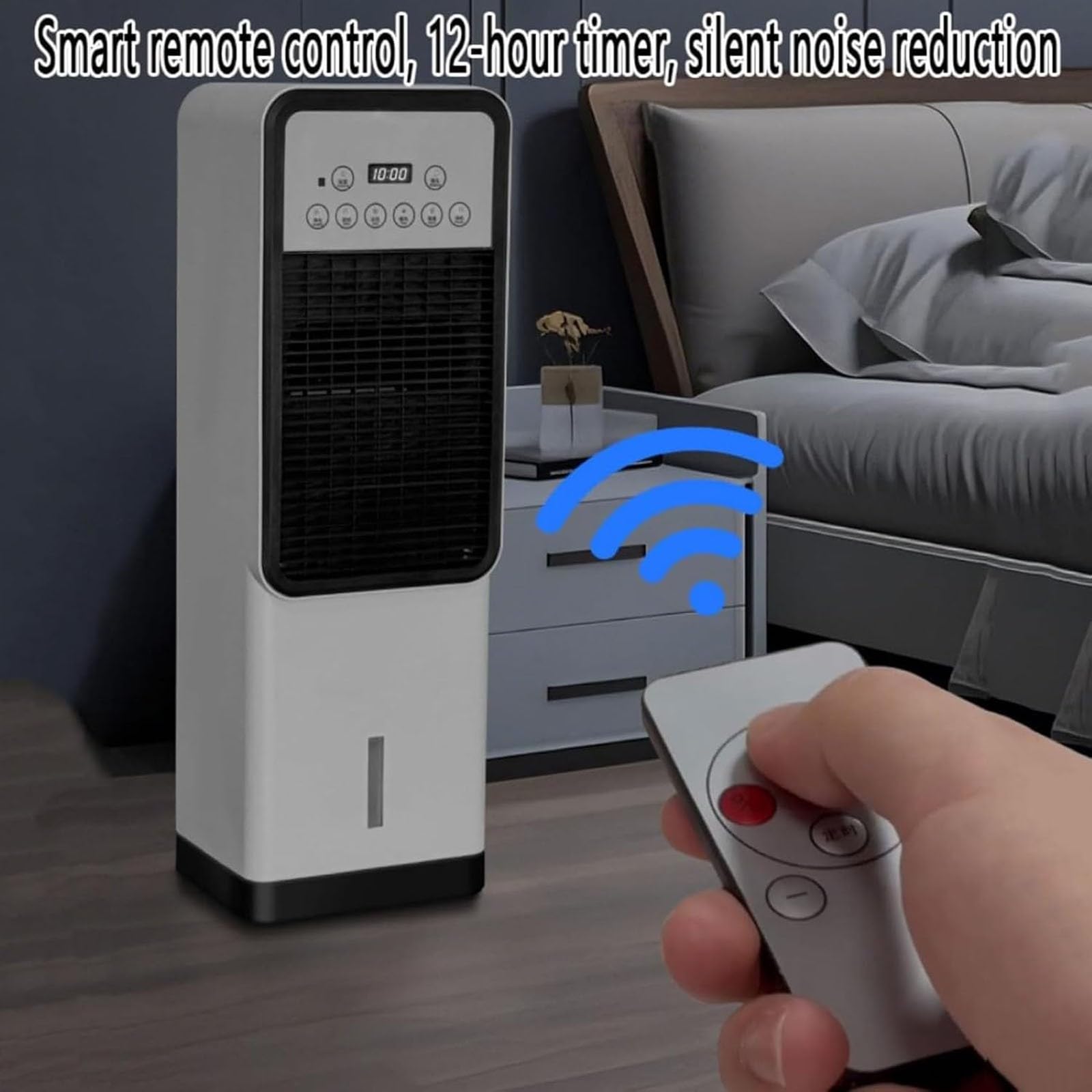 Aire Acondicionado Portátil, Climatizador Evaporativo con Mando A Distancia: Aparato con Doble Función De Refrigeración Y Calefacción, Ideal para Habitaciones, Oficinas Y Acampadas