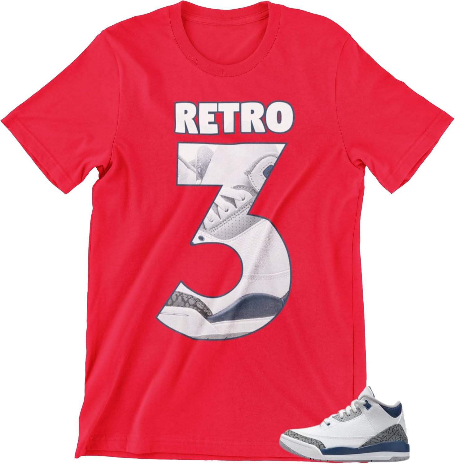 (お値下げ中)AIR JORDAN 3 RETRO Tシャツ Amazon.com: Shirt to Match - 3 Retro Midnight Navy Men's Graphic