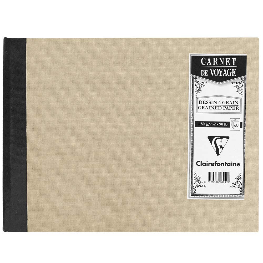 Clairefontaine Goldline Mixed-Media Sketchbook A5 – 30 Sheets 180g Paper For Drawing, Painting, Journaling