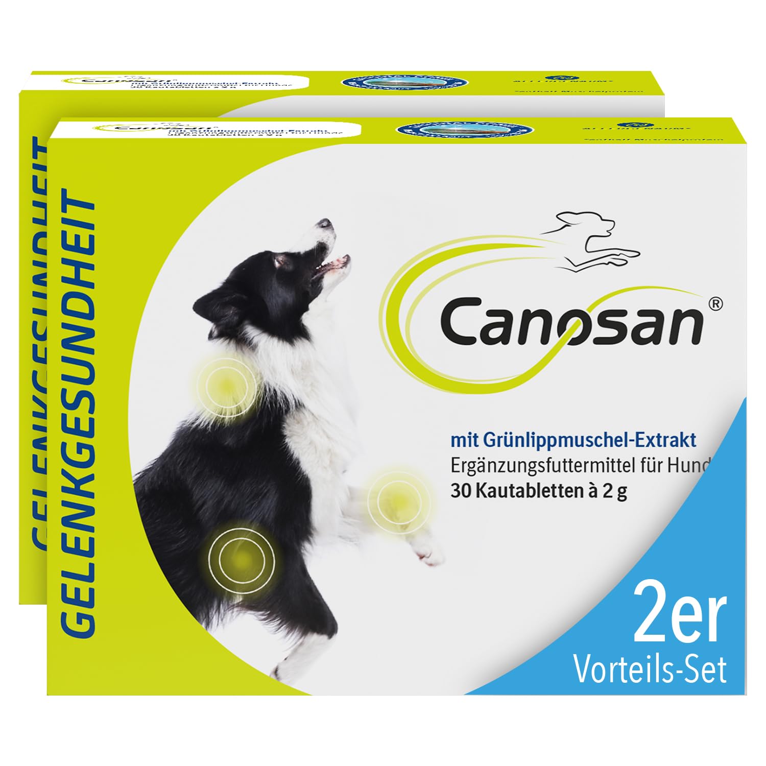 CANOSAN Kautabletten 2 x 30 STK. Grünlippmuschel für Gelenkgesundheit bei Hunden
