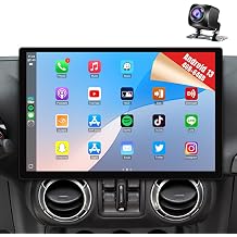 Naifay 8Core 4G+64G Android 13 Car Stereo for Jeep Wrangler Dodge Ram Radio Upgrade, 2K 13.1 Inch Screen for JK Compass Car Stereo with Carplay Android Auto Bluetooth GPS Navigation SWC+Canbus