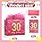 Powbrace 13 Pink 30th Birthday Gift Bag with Tissue Paper and Greeting Card for Party,Happy Birthday Gift Bag for Men Women,Gift Bags Medium size(1 Pink 30th)