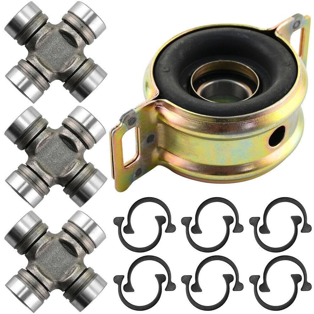 VHNROFE for 4WD Driveshaft UJoints + Center Bearing 1510X3 RBU351301510X3 3723035130 1017912 100312 DS5227 HB238040 3723035120