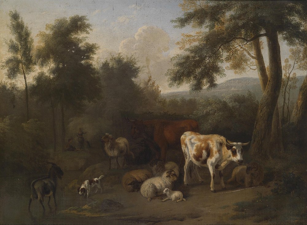 Cuadro de Vermeer Paisaje enmarcado en negro para dar elegancia a tu salón