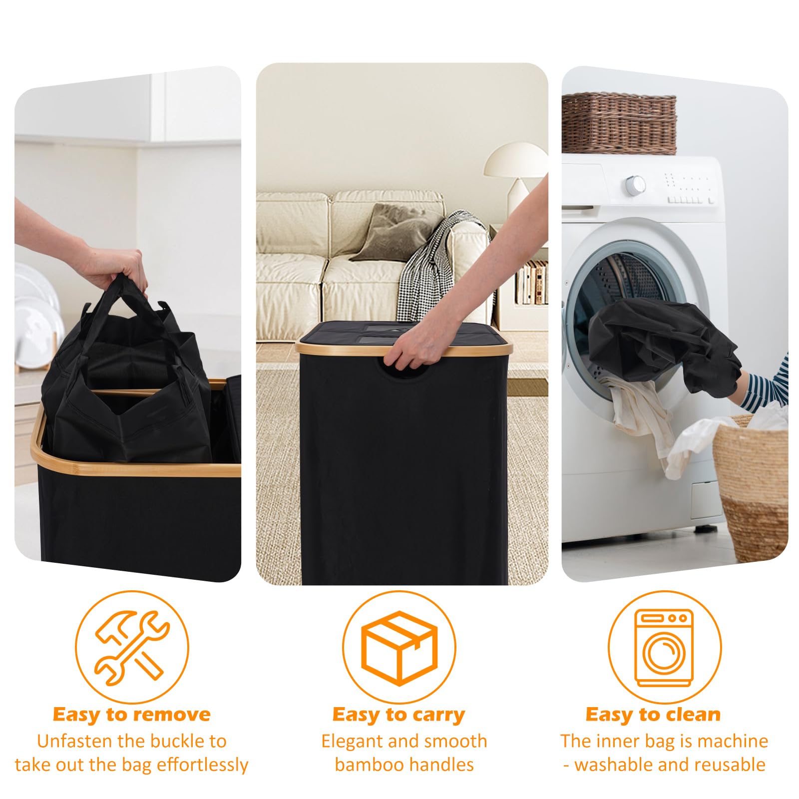 Arkyomi 160L Recycling Bin for Home Kitchen Large Deposit Bottle Collector Bins with 2 Reusable Recycling Bags - Image 3