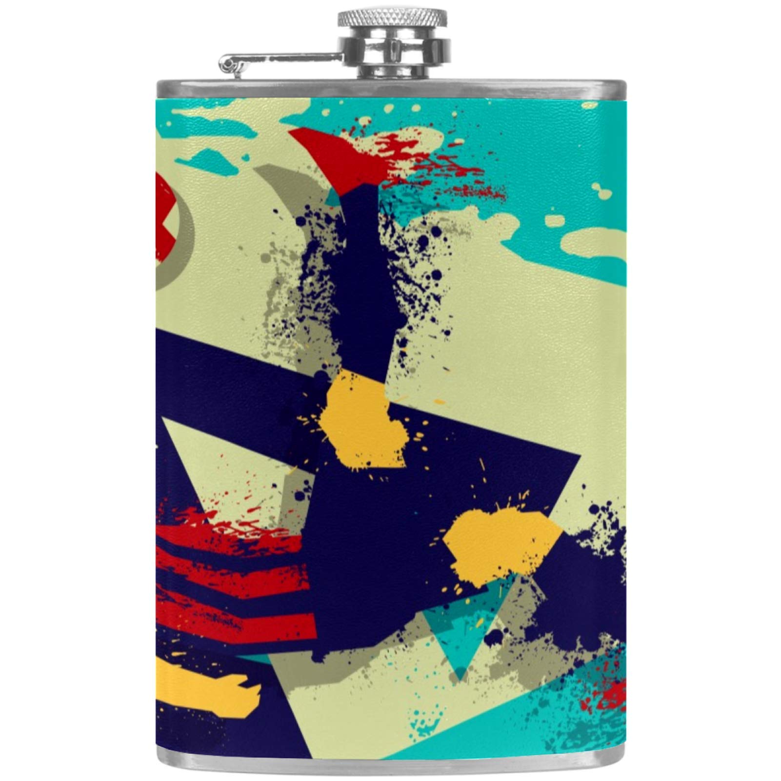Flasque à whisky de poche en cuir bouteille de vin camping pêche bar
