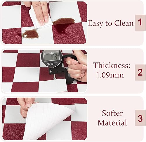 Miniatura 8 de Azulejos de vinilo impermeables para despegar y pegar, para baño, autoadhesivo, duradero, súper fácil de usar (11.8 x 11.8 pulgadas)