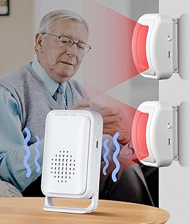 Newly Upgraded 2025 Bed Alarm for Elderly Dementia Patients - Wireless Fall Detection & Motion Sensor Alert System for Seniors, Dementia & Alzheimer Patients (2 Sensor + 1 Receiver)