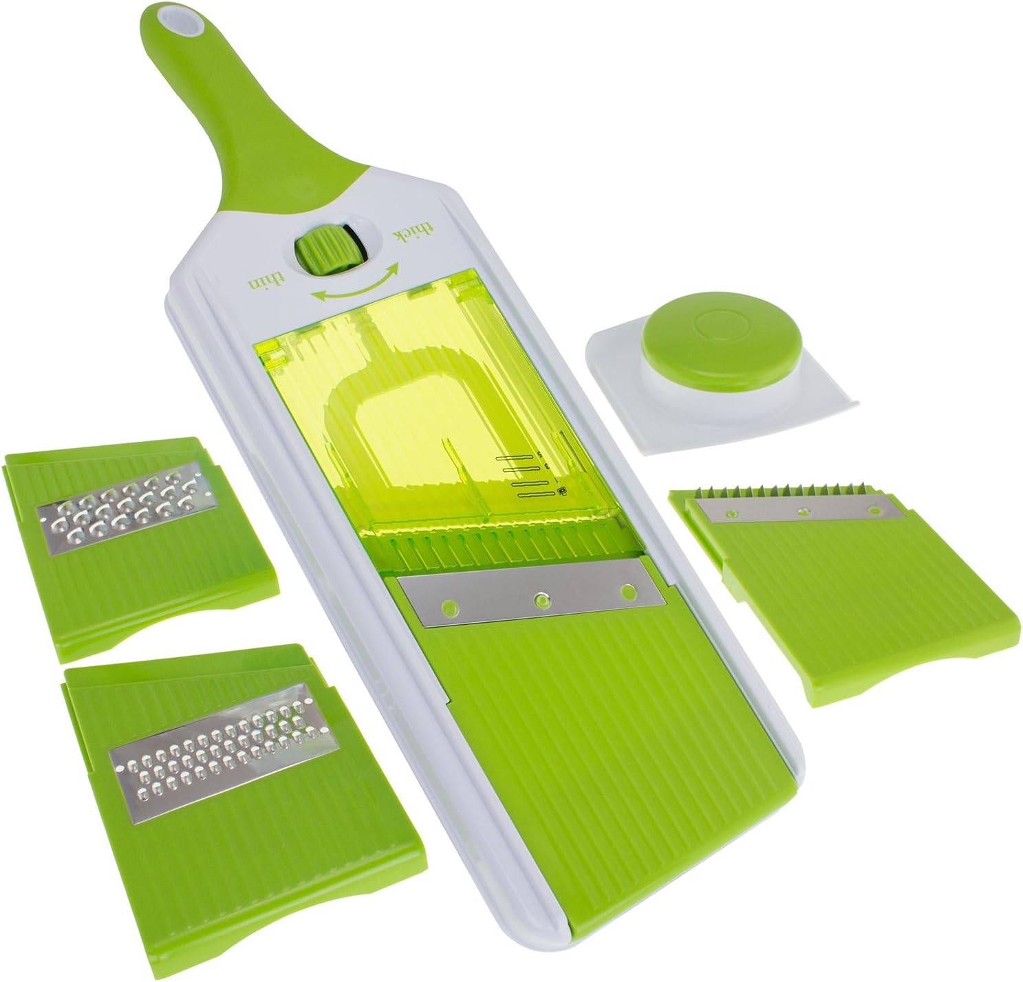 Freshware 7-in-1 Onion Chopper, Vegetable Slicer, Fruit and Cheese Cutter Container with Storage Lid and Mandoline