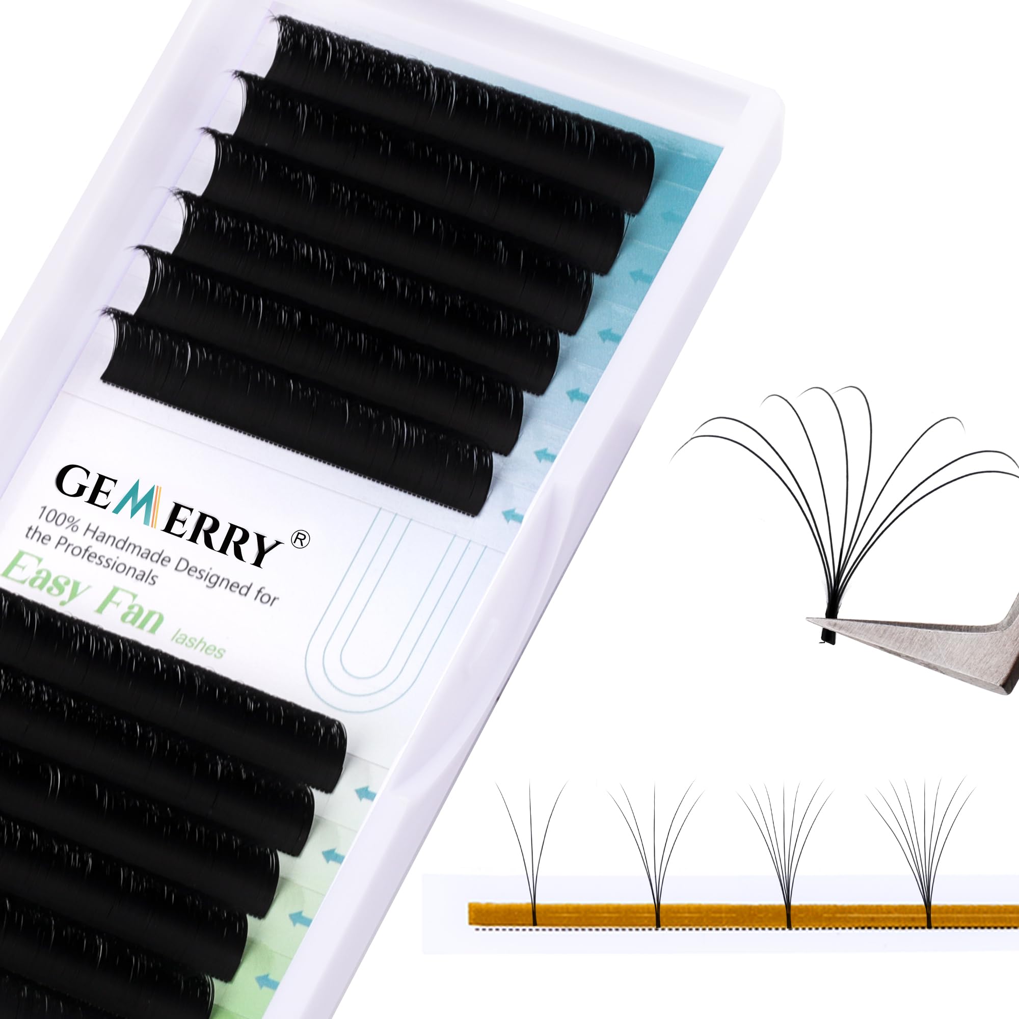Extensiones de Pestañas Volumen Ruso 2D 3D 5D 8D 10D -0.07 D curl Mix 8-14mm - Pestañas Postizas Individuales Volume Lash Extensions de GEMERRY (0.07-d curl-mix 8-14mm) — view 13
