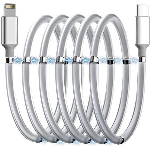 Miniatura 1 de AICase Cable magnético USB C a Lightning para iPhone tipo C súper organizado, carga magnética, nano datos, compatible con iPhone