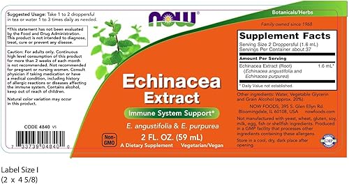 Miniatura 2 de Extracto de equinácea, 2 onzas por Now Foods (paquete de 3)