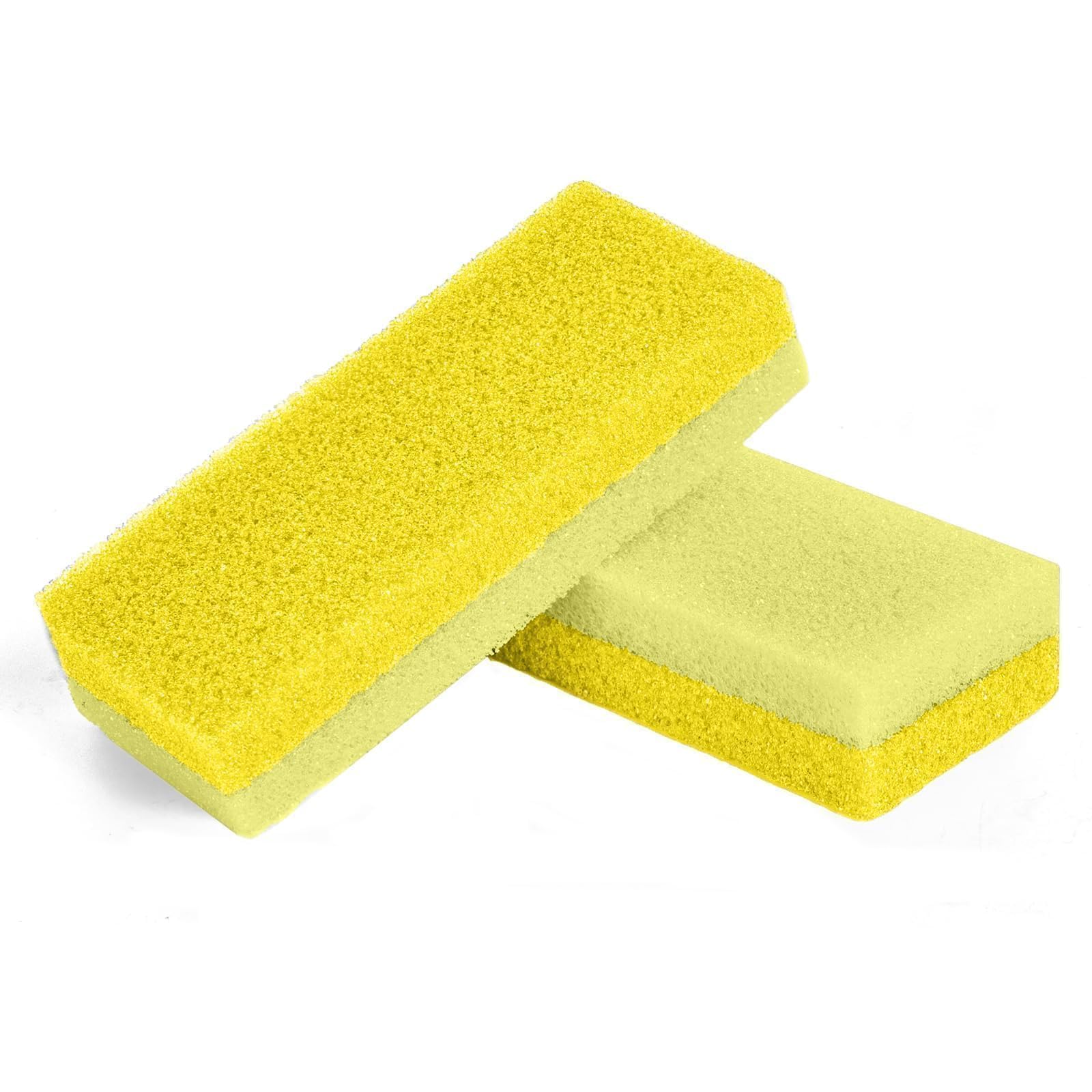 2 piedras pómez de doble cara para pies, limpiador de pies, herramientas eficaces de pedicura (amarillo)
