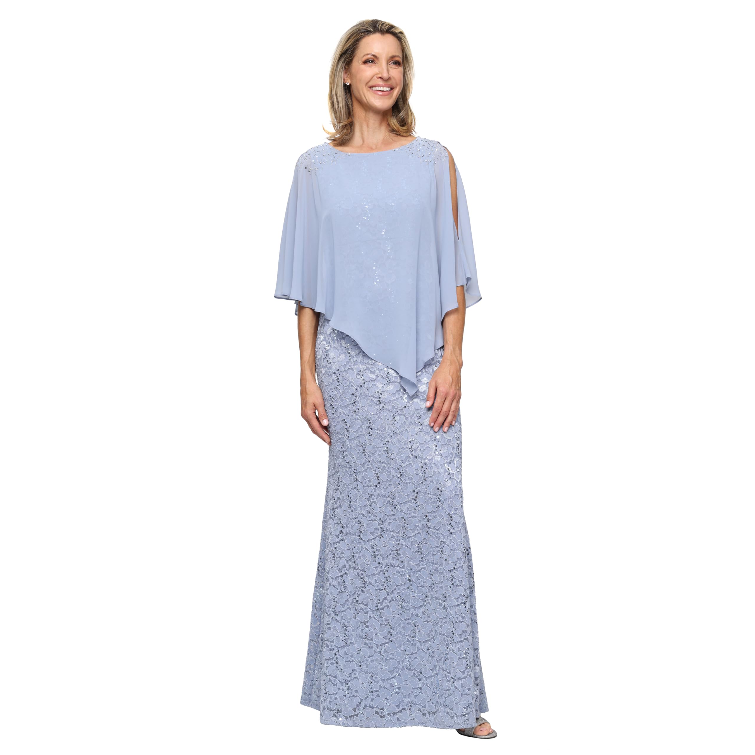 S.L. Fashions Capelet Gown