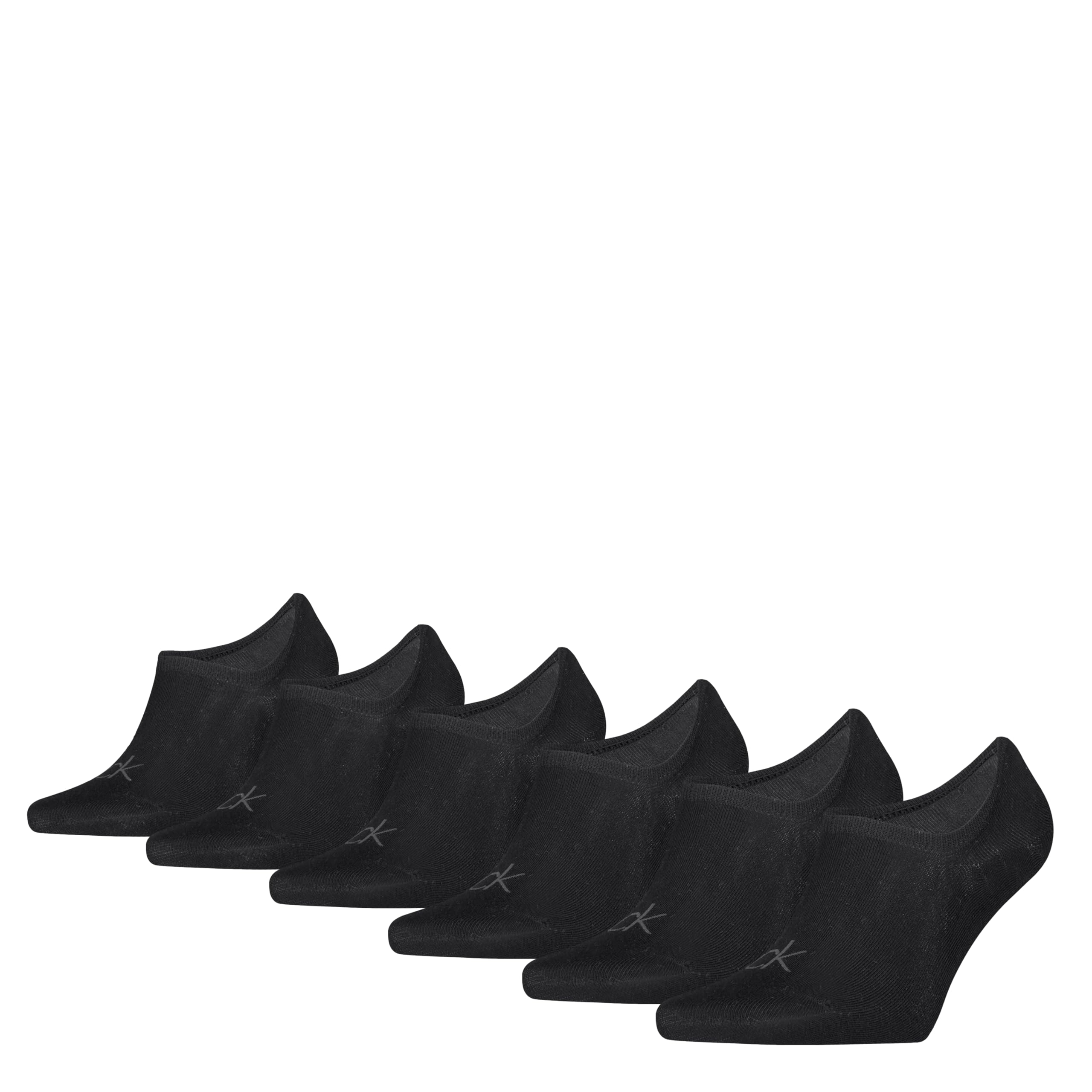 Calvin Klein Men's Footie (Pack of 6), black, 39-42