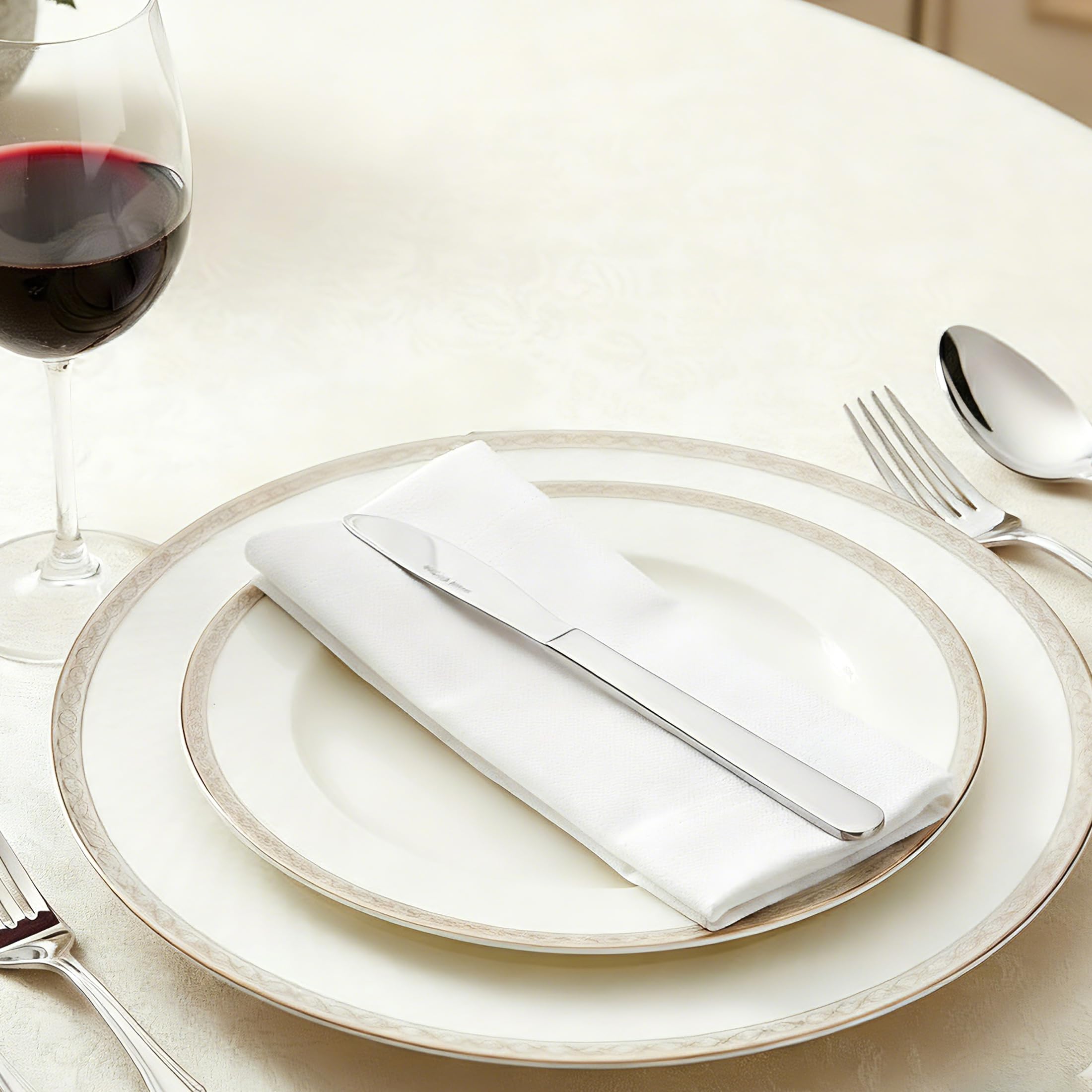 Coltello in acciaio inossidabile di qualità, confezione da 24 (8,3 pollici / 20,1 cm), lavabile in lavastoviglie, lucidatura a specchio, coltelli da cena per cucina domestica o ristorante