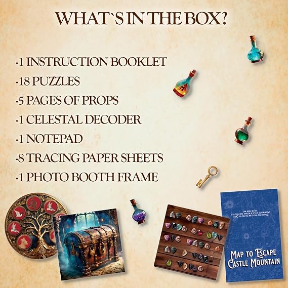Talking Tables CRACK THE CASE Escape The Enchanted Castle Rescue the Dragon -Escape Room Game, Puzzle, Clues, QR Codes Family Games for Kids Brain Teaser Puzzles Ages 9+, 1-6 Players