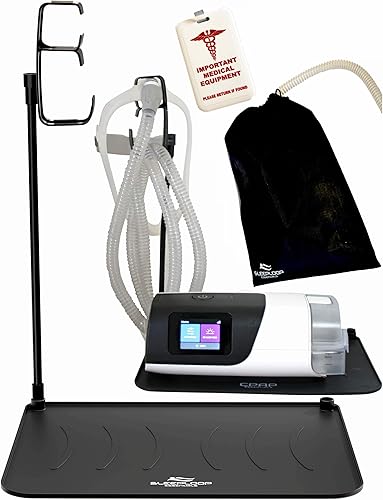 Miniatura 12 de Esterilla con Gancho para Máscara y Tubo para CPAP - Suministros para CPAP para Organización al Lado de la Cama con Funda Limpia para Máscara y