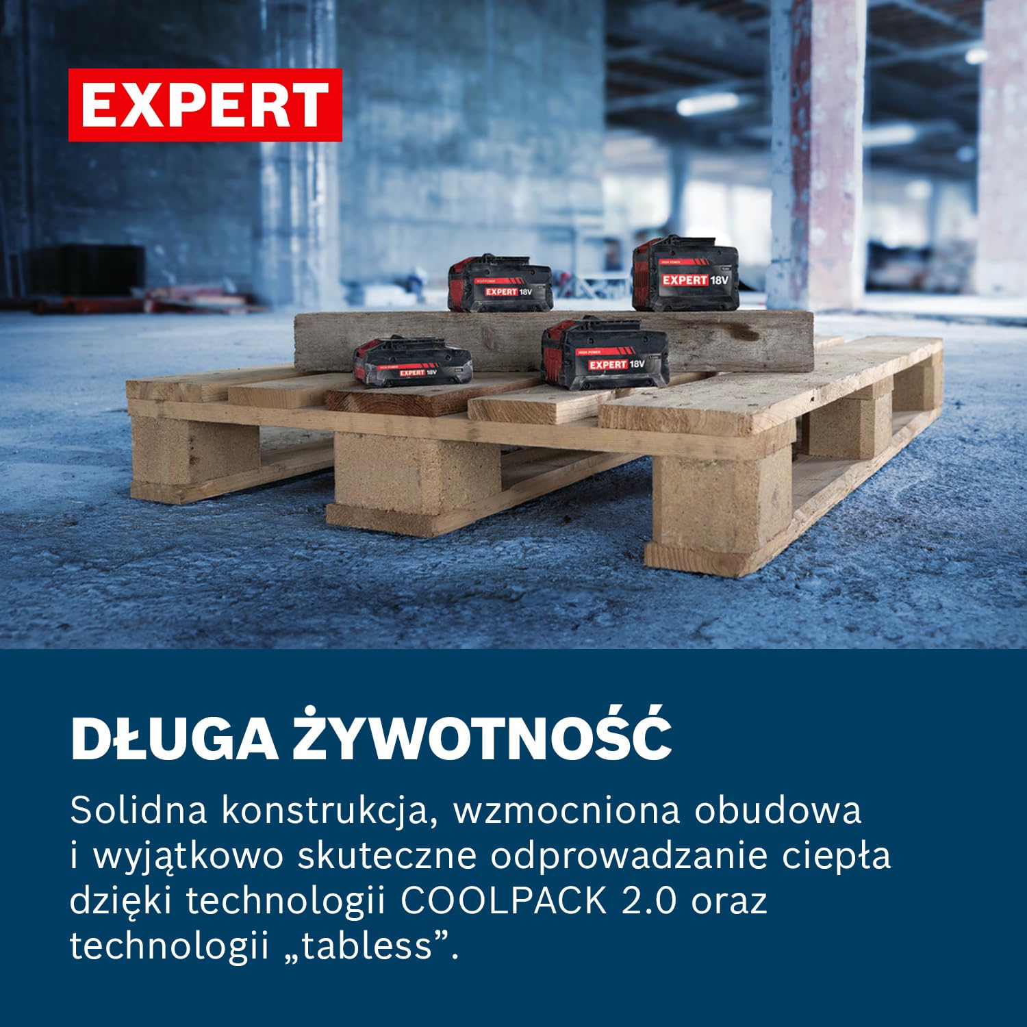 Bosch EXPERT 18 V system wysokowydajny akumulator 2 x EXBA18V-80