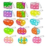 30 Pcs Fidget Toys, Keychain Pendant Mini Pop Its, Anxiety Relief Toy Party Bag Fillers, Fingertip Toy, Gift Bag Filling, Small Prize, Party Gift