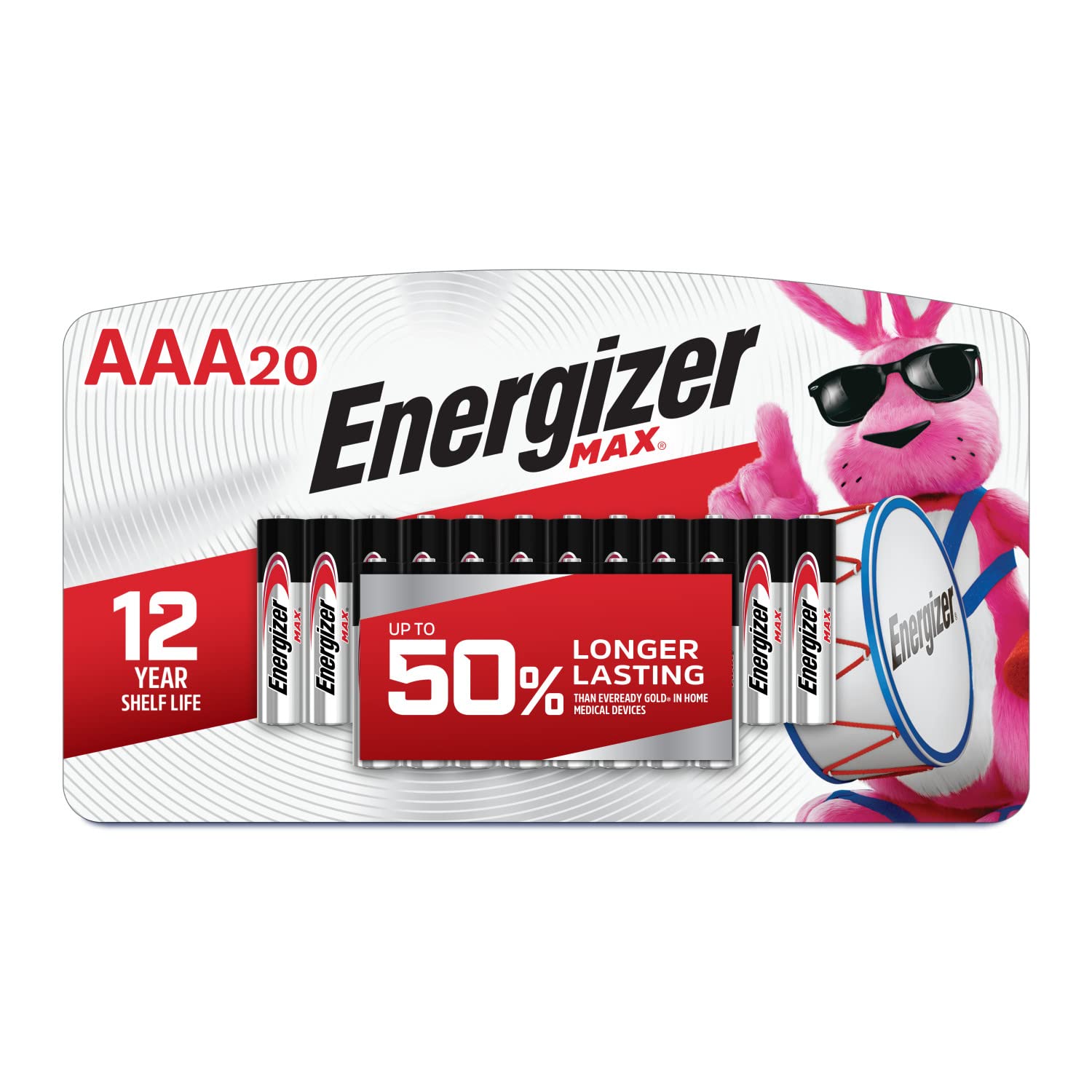 Energizer MAX AAA Batteries 20 Pack Triple A Alkaline Batteries