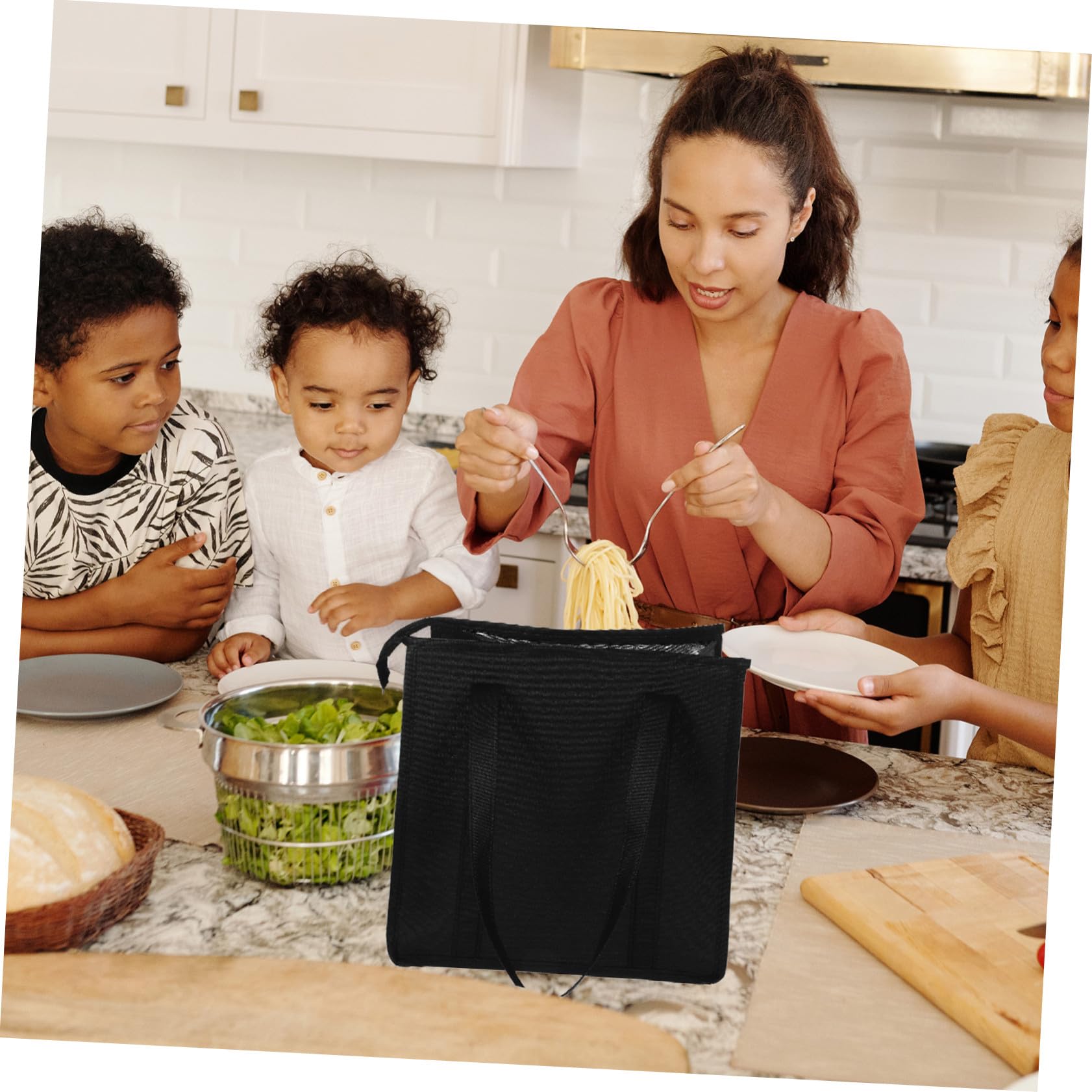 Bolsa Térmica Portátil y Plegable Interior Espacioso y Material de Aluminio Aislamiento para Mantener Alimentos Frescos y Calientes para Supermercado