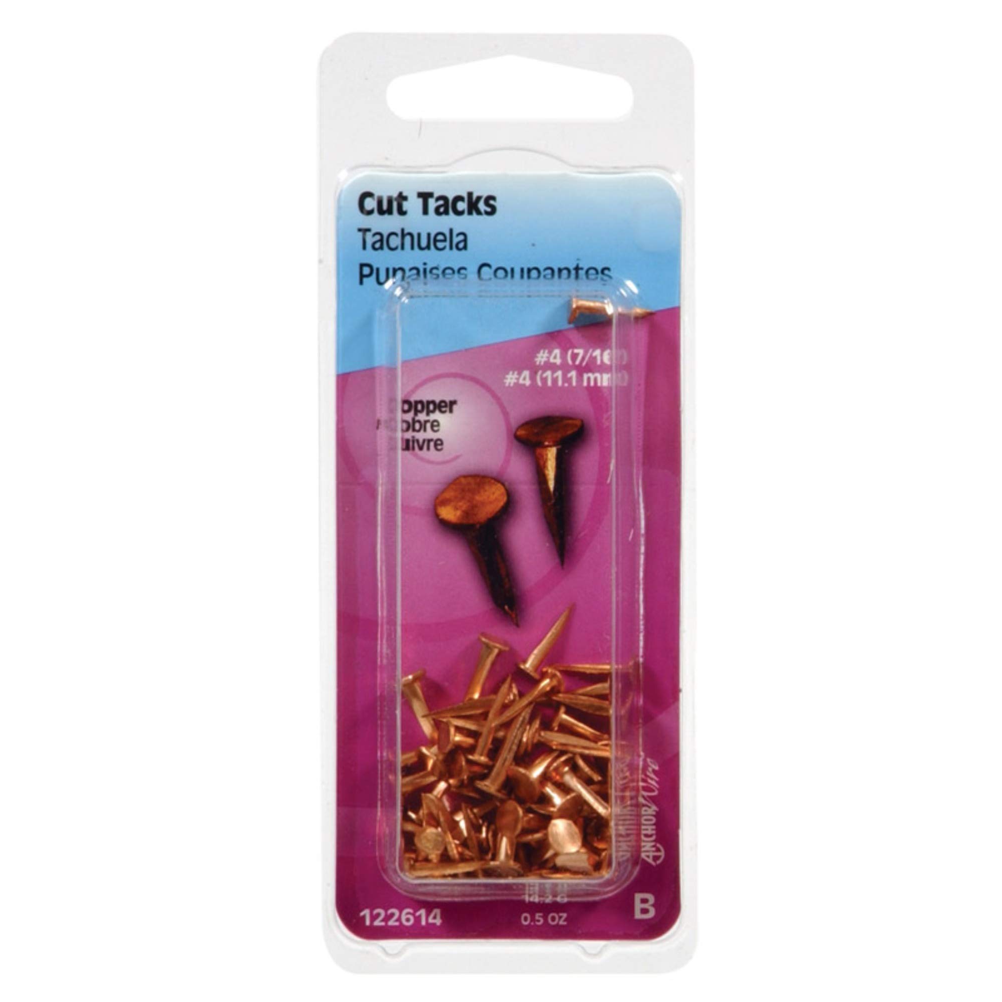 Hillman No. 14 x 3/4 in. L Copper Cut Tacks 0.5 pk