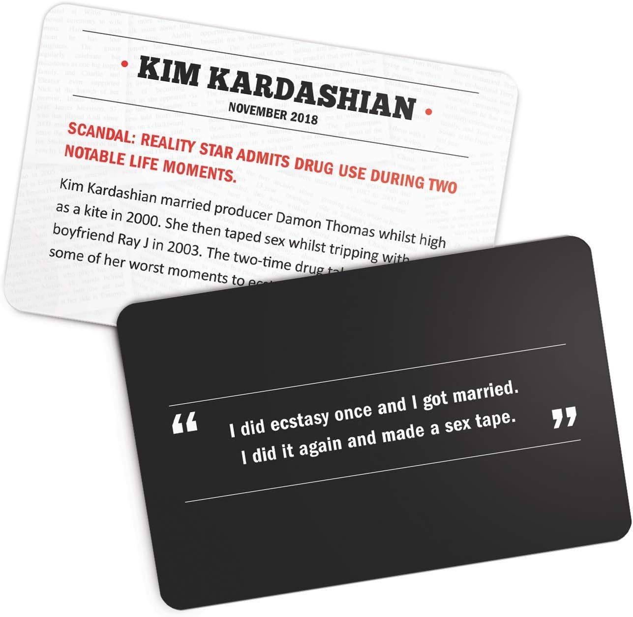 Celebrity Scandals Game - Guess The Celebrity Scandal from The Quote Card Game - Fun Guess Who Game - Suitable for Adults & Teenagers