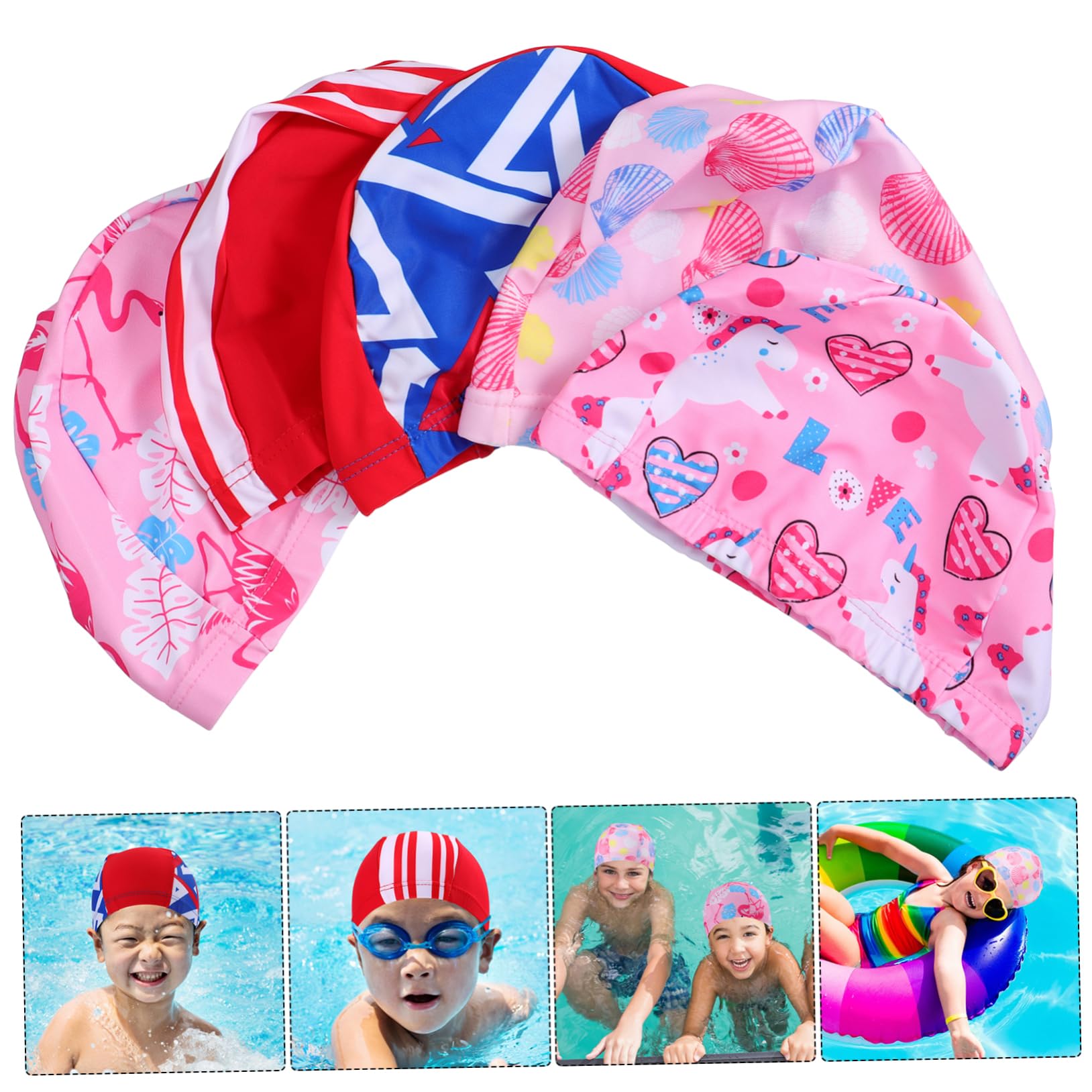 Gorro De Natación para Niños De 15 Piezas Gorros para Las Orejas Poliéster Mujer Miss