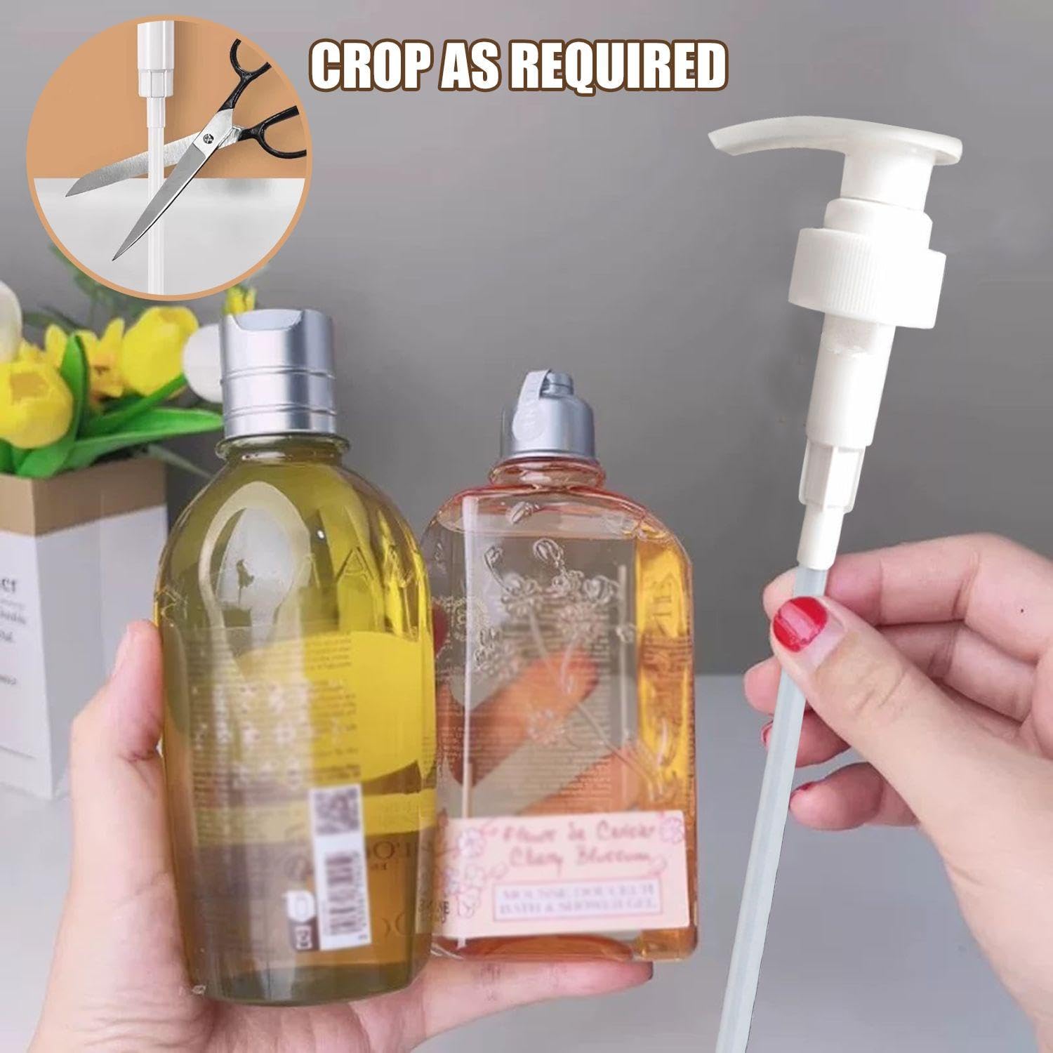 8 Pezzi Premere La Testa, La Pompa di Misurazione, Il Miglior Sciroppo per Il Corpo, Il Distributore di Sciroppo, Il Distributore di Pompe, Il Distributore di Gel Doccia.