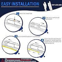 Vista 7 de Juego de limpiaparabrisas compatibles con Volkswagen Beetle 2012-2019, delanteros, equipo original de repuesto automotriz, 2 piezas de 22 y 22