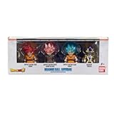 Dragon Ball Super Dragon Ball Adverge SS Blue Goku, SS Rose Goku Black and Golden Freiza 2.5-Inch Mini Figure 4-Pack