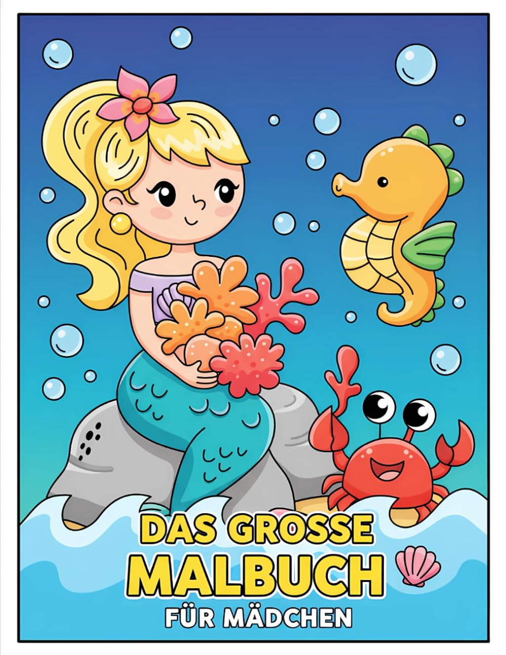 Das Große Malbuch Für Mädchen: 60+ Seiten voller Magie zum Ausmalen – Mit bezaubernden Einhörnern, Meerjungfrauen, Feen, Tieren und Prinzessinnen für Kinder ab 6 Jahren und Teenager