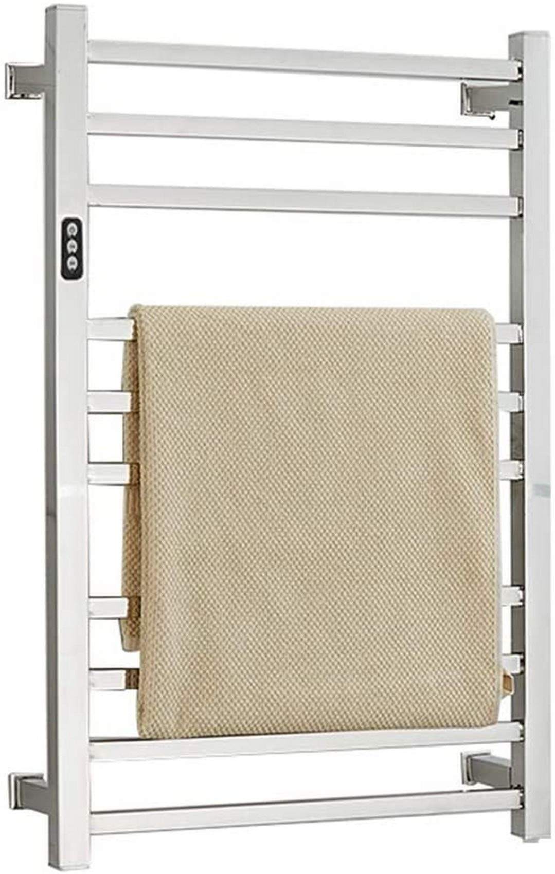 Toallero eléctrico doméstico, radiador Calentador de Toallas de Acero Inoxidable 304 y toallero de Pared, radiador de baño de Ahorro de energía + desinfección + Secado