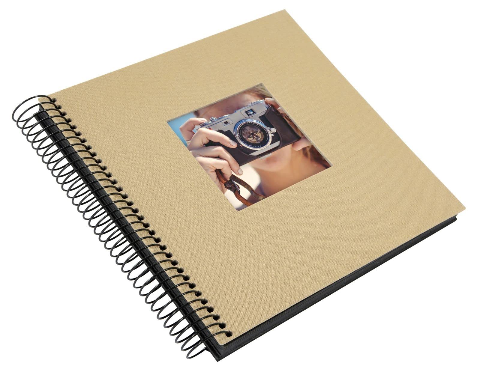 goldbuch Bella Vista 12 506 Spiral Album, Beige Photo Book, 20 x 20 x 2.7 cm, Photo Album 40 Black Pages - Image 2