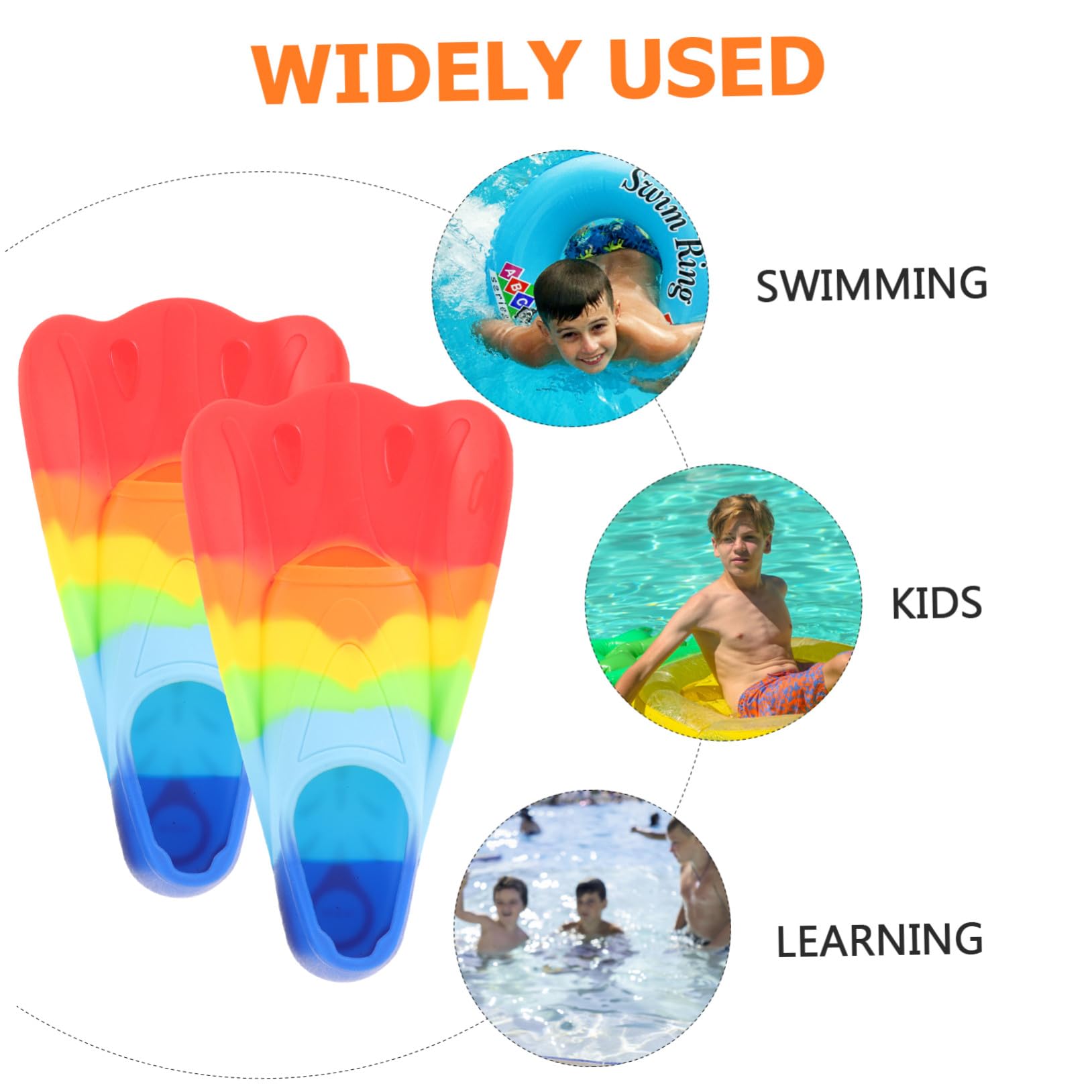 VICASKY Palmes de Natation pour Garçon Fille Palmes Entraînement Natation de Snorkeling