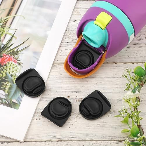 Miniatura 36 de 4 tapones de repuesto para botella, junta de botella de silicona, accesorios para Owala FreeSip de 24 onzas y 32 onzas, piezas de tapa superior
