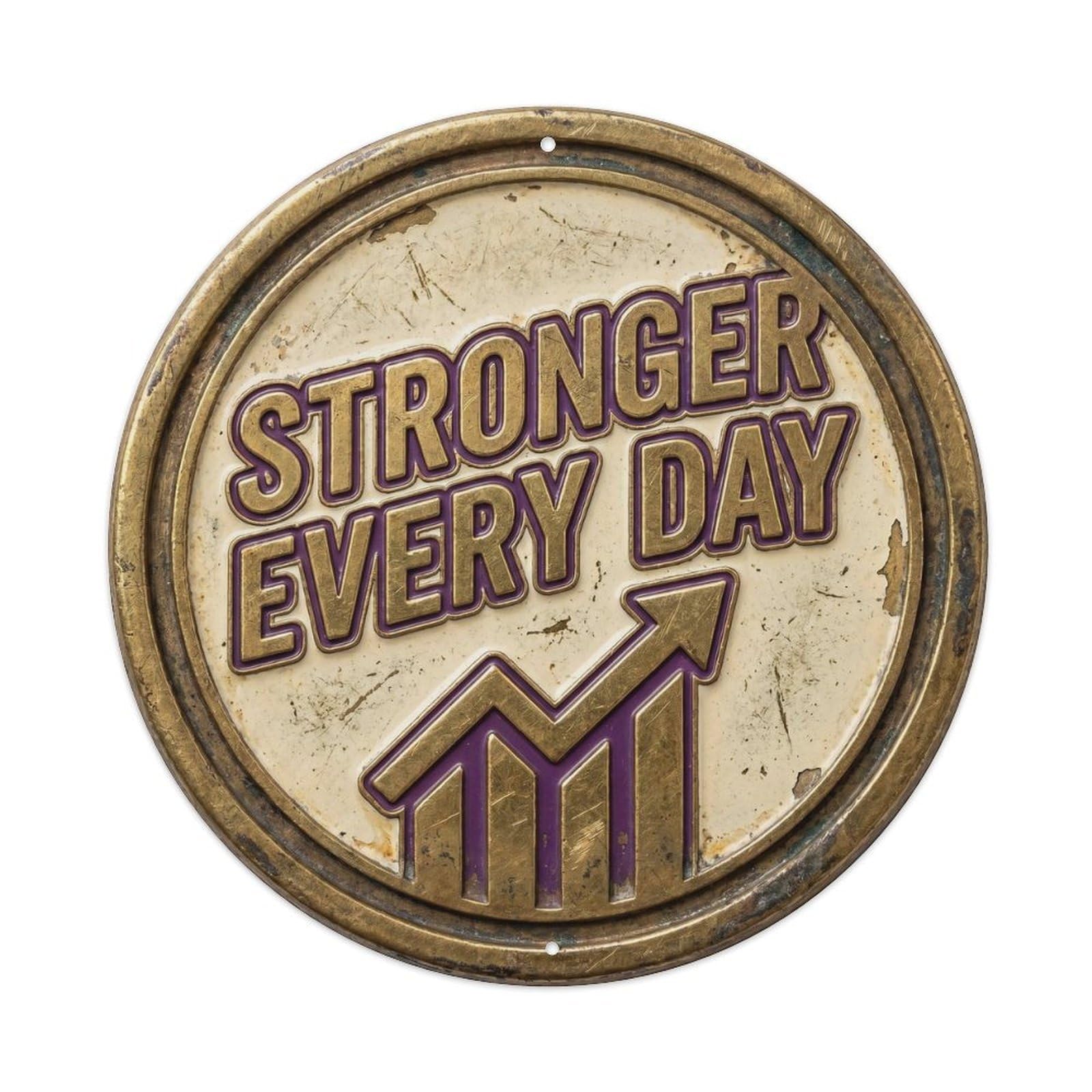 Stronger Every Day Nostalgic Workshop Ornament Retro Metal Tin Sign