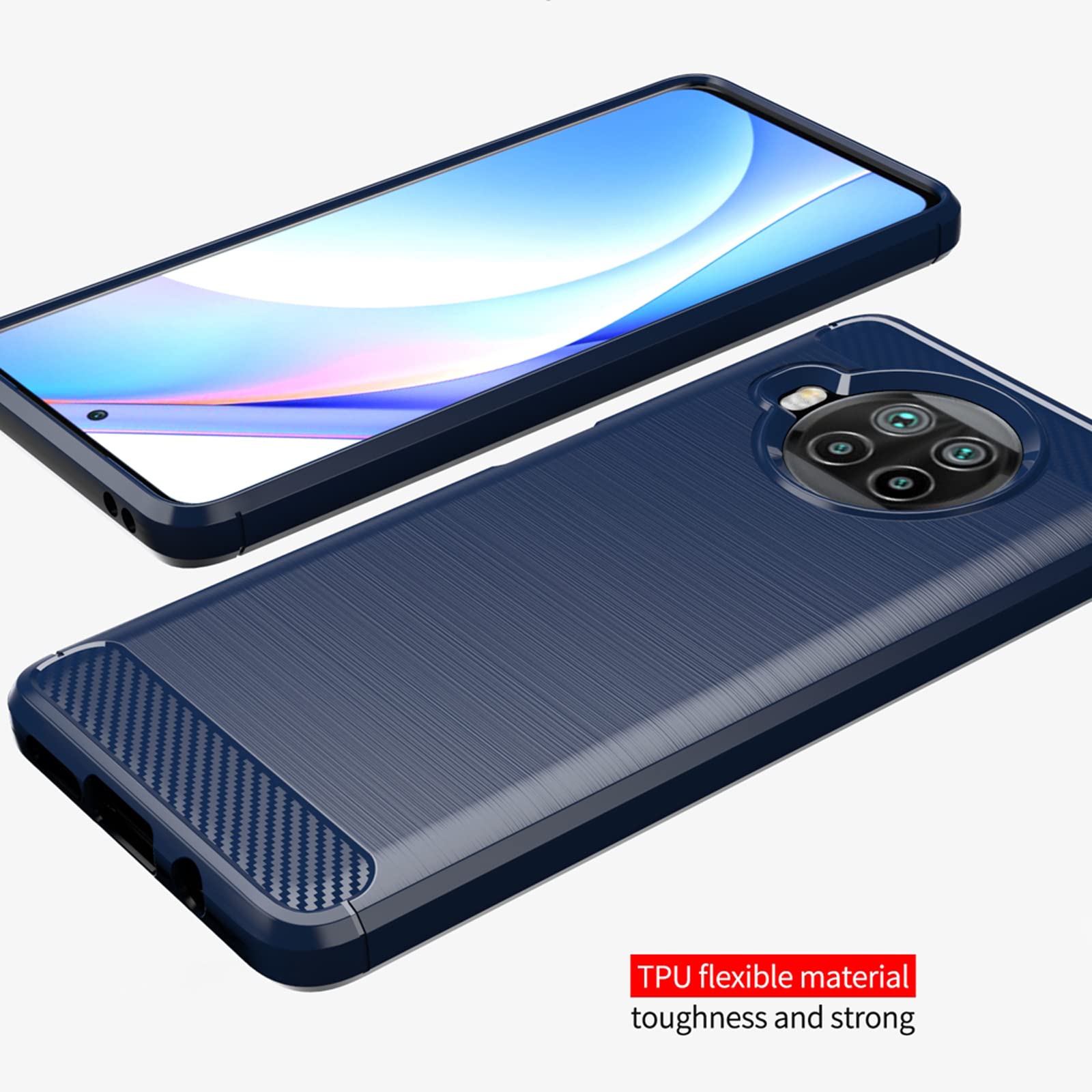 Asuwish Handyhülle Für Xiaomi Mi 10T Lite 5G / 10i – Leder-Etui Mit Ständer, Kartenfach & Reißverschluss