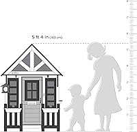 KidKraft Riverscape Wooden Outdoor Playhouse with Working Doorbell, Kitchen, Pet Door & Chalkboards for Kids Backyard Fun